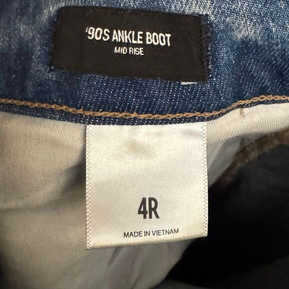 Express Size 4R Mid Rise 90’s Ankle Bootcut Distressed Raw Edge Hem Jeans - Picture 10 of 11